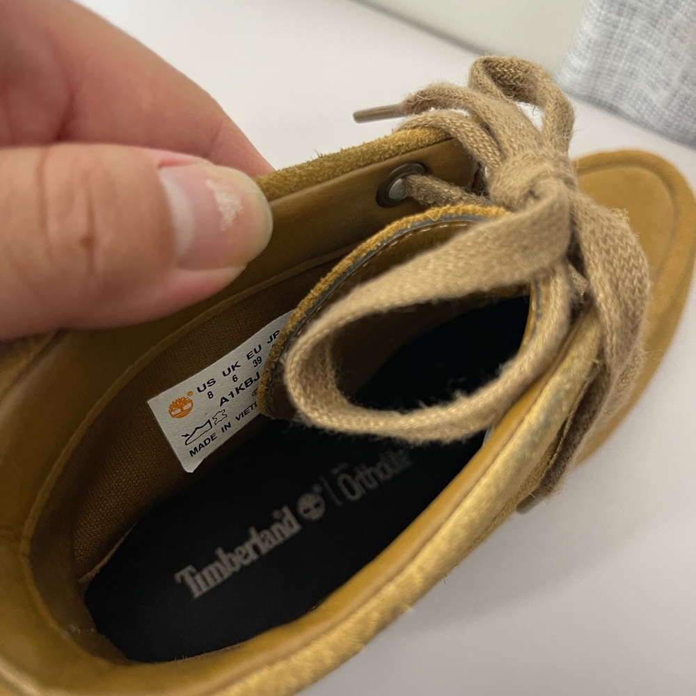 Timberland Women’s Allington Chukka Trapper Tan Heeled Combat Boots Size US 8 - Picture 8 of 9